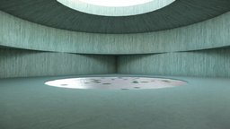 Round Brutal VR Gallery plants, concrete, arch, vr, gallery, less, lily, more, brutalism, architecture, 3dsmax, 3dsmaxpublisher, watch, space