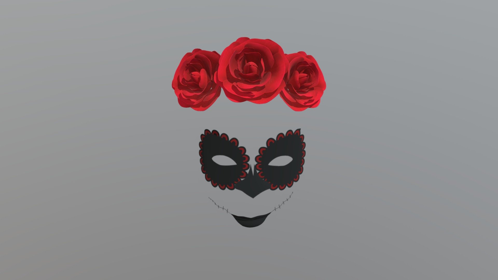 Roses Mask - Roses Mask - Buy Royalty Free 3D model by Mahmoud.Saeed 3d model