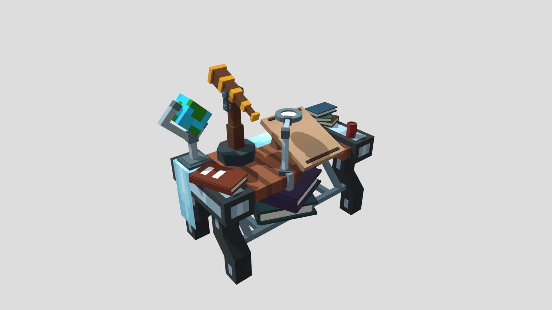 Made for Industrial Upgrade
https://www.curseforge.com/minecraft/mc-mods/industrial-upgrade - Research table - 3D model by AsLan (@AsLane) 3d model