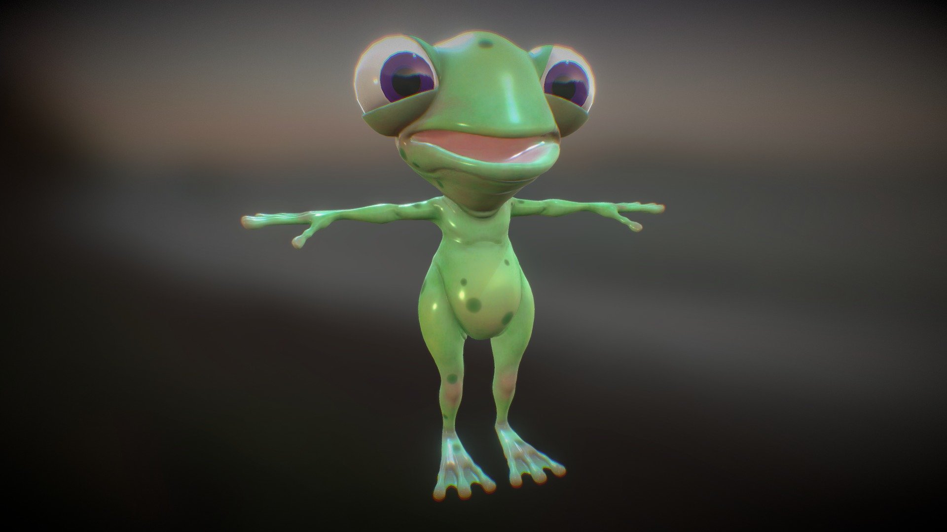This character modelling is created in order to demonstrate the basic 3D character modelling workflow using ZBrush and Maya.

original concept art done by Kenneth Anderson.
https://www.facebook.com/kennethandersonart/ - Mr. frog T-pose - Download Free 3D model by Sean Yu DJCAD (@syu_djcad) 3d model