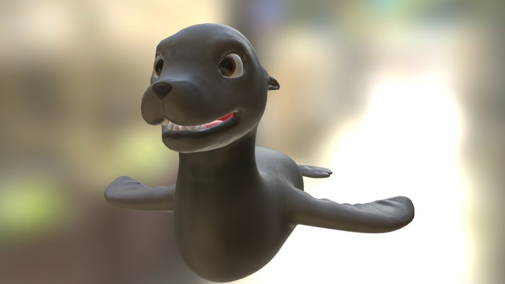A cute sealion i worked on today and threw into substance painter after working on the model in zbrush this afternoon 3d model