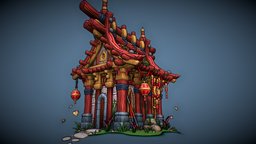 The Elders Roots b3d, hand-painted, environment