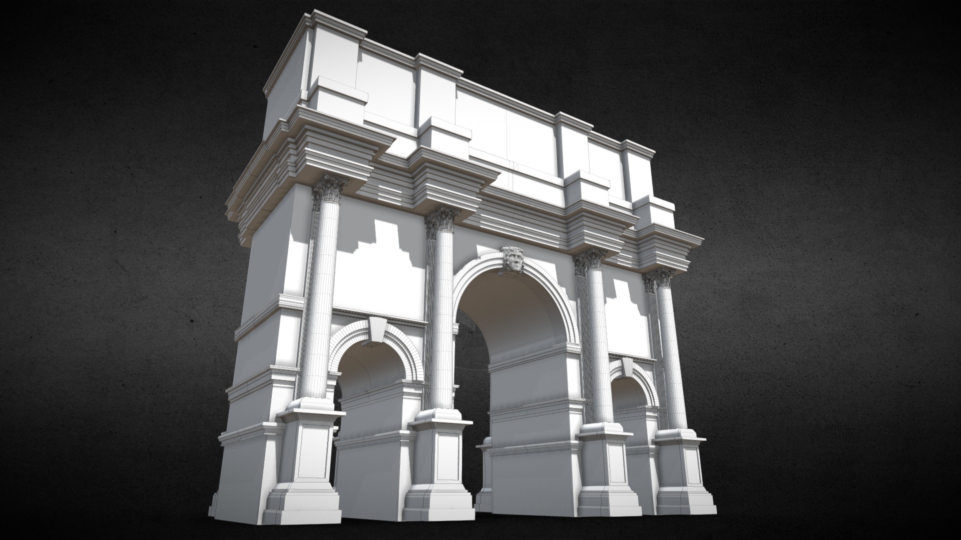 Virtual reconstruction of the Arc de Triomphe in the Costantine's Forum, Byzantium, now Istanbul.

Reconstruction process, digital modeling and model finalization by Ylenia Ricci, Andrea Pasquali and Giorgio Verdiani - Arc de Triomphe, Costantine's Forum, Byzantium - 3D model by g.verdiani_DIDA 3d model