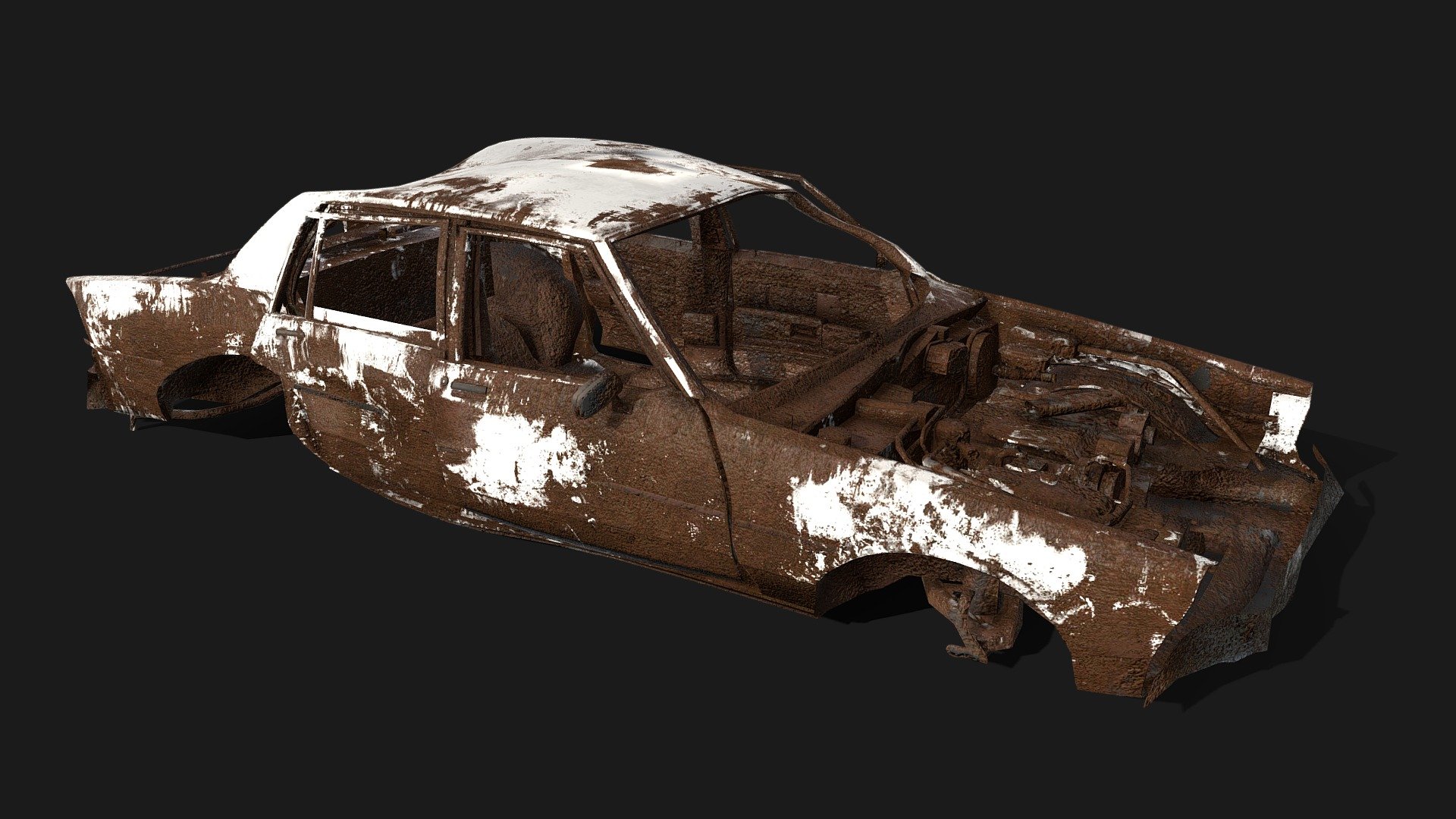 Abandoned junk car. For more assets : https://www.unrealengine.com/marketplace/en-US/profile/PLEXUS+GAME+ASSET?count=20&amp;sortBy=effectiveDate&amp;sortDir=DESC&amp;start=0 - Abandoned & junk Car - Download Free 3D model by Plexus Game (@plexusgame) 3d model