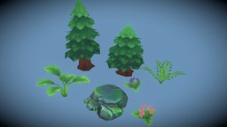 Free Low poly Handpainted Environment pack