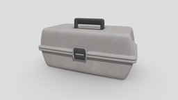 Simple Tool Box prop, equipment, collection, high-poly, tool, box, tool-box, hand-tool, low-poly, asset, texture, pbr, workshop, container, plastic, construction, simple, industrial