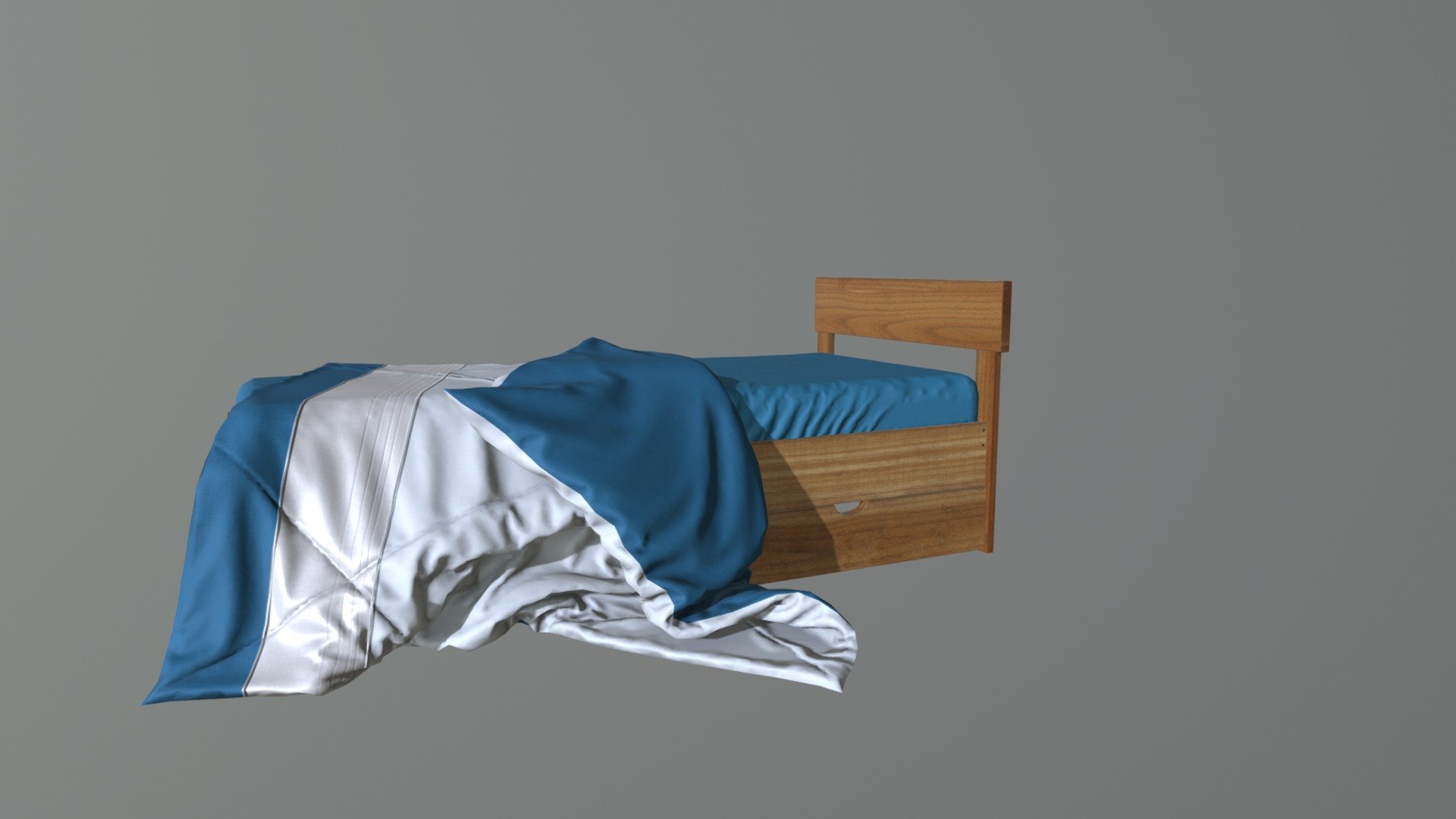 Bed used for my scene &ldquo;the wine chemist's dorm 3d model