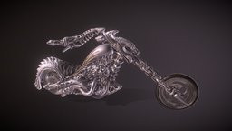 Ghost Rider motorcycle, ghostrider, ghostriderbike, 3dsmax, zbrush, hellcycle