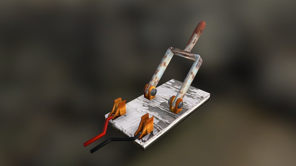 This is a model of a weathered electric chair switch commonly found in prisons in the early 1900's 3d model