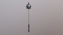 Mace Star Flail Swing Spike armor, soldier, medieval, melee, swing, chivalry, smash, middle, mace, tool, battle, spike, iron, crush, flail, ages, blow, blunt, weapon, sword, knight, steel