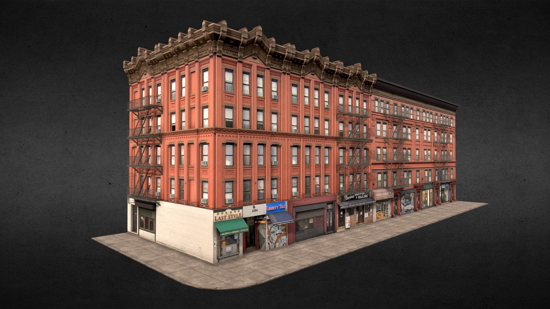2302 Adam Clayton Powell Jr Blvd.

Two realistic NYC Buildings with stores 3d model