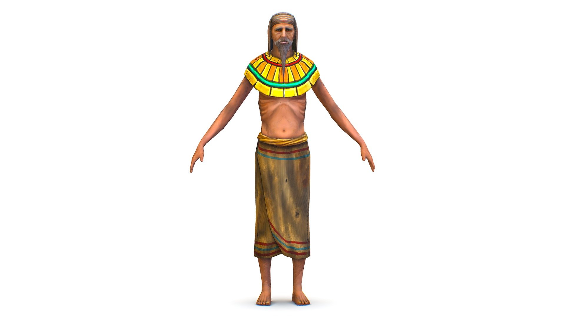1 color textures 4096x4096
3200 poly count
3dsMax / Maya file included

Support me on Patreon, please - https://www.patreon.com/art_book - Skinny Old Man Headband Egyptian Style Necklace - Buy Royalty Free 3D model by Oleg Shuldiakov (@olegshuldiakov) 3d model