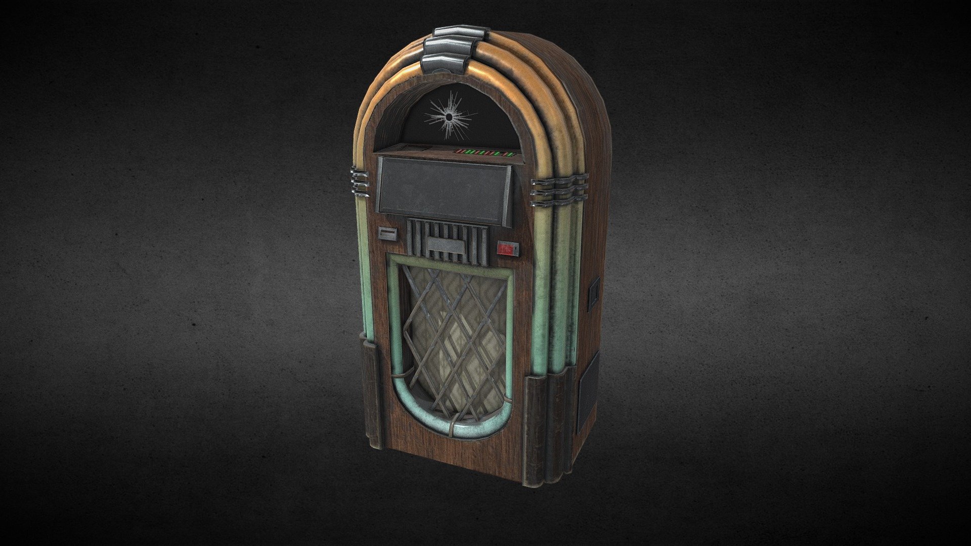 An Old Dirty Jukebox, often found in american diners 3d model