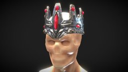King  Silver Ruby Crown Queen