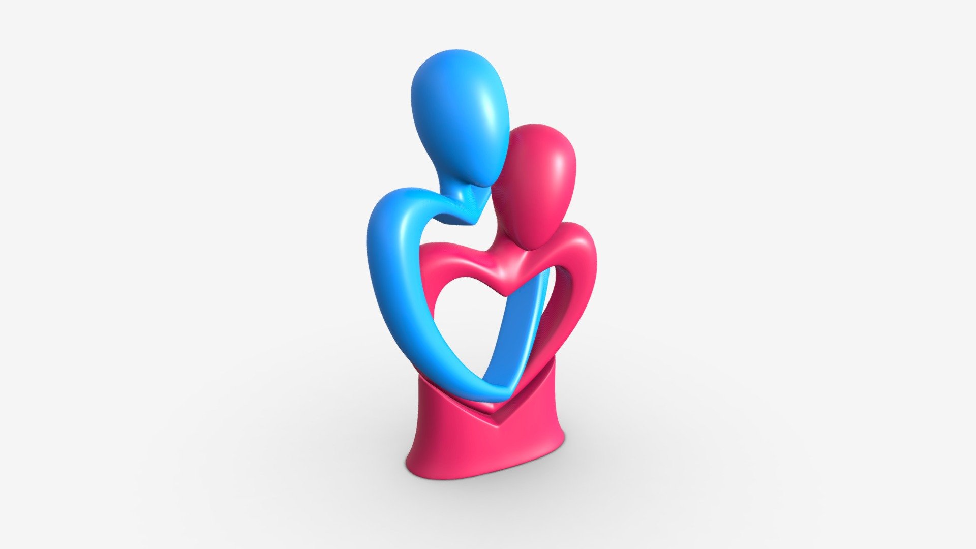 Abstract Ceramic Lovers Figurine Hugging - Buy Royalty Free 3D model by HQ3DMOD (@AivisAstics) 3d model