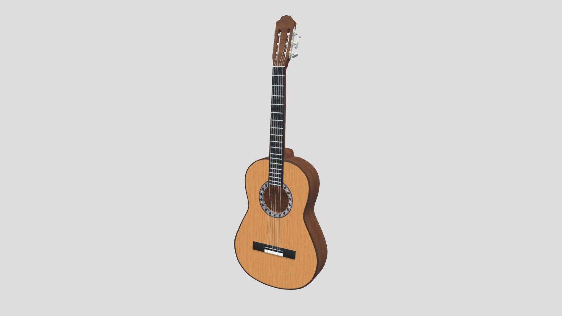 This model contains a classic guitar or spanish guitar based on a couple of pictures which i modeled in Maya 2018. This model is perfect to create an old lowpoly scene, a music scene or whatever you need.

Everything is in one piece, if you need this model for an animation or something else and you need every piece separated ask for it and i will modify it for you.

If you need any kind of help contact me, i will help you with everything i can. If you like the model please give me some feedback, I would appreciate it.

If you experience any kind of difficulties, be sure to contact me and i will help you. Sincerely Yours, ViperJr3D - Classic Guitar - Buy Royalty Free 3D model by ViperJr3D 3d model