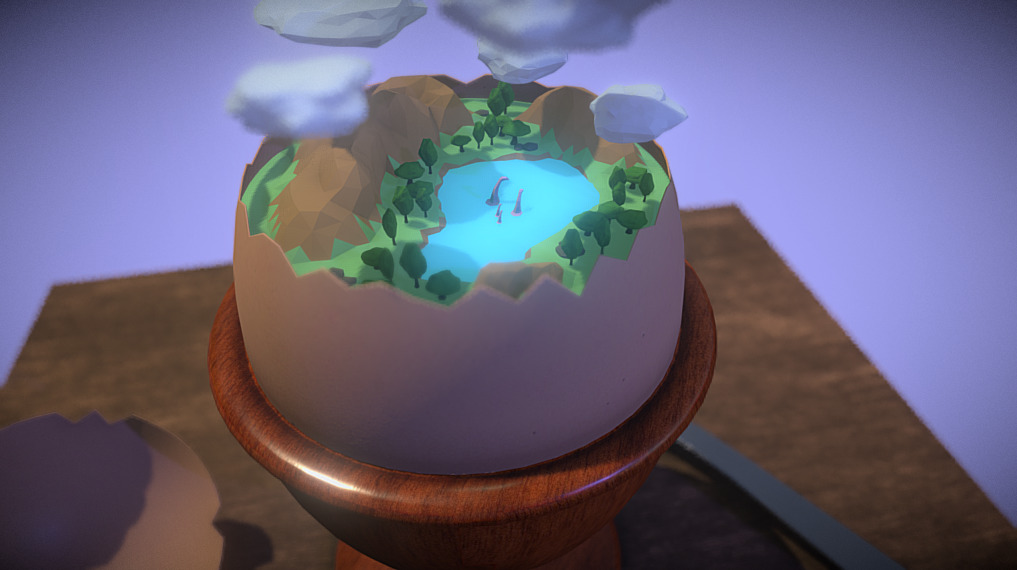 Created with Blender&amp;Substance Painter - First try with low poly design :) - Eat an egg, find a new world - Download Free 3D model by forthefuture 3d model
