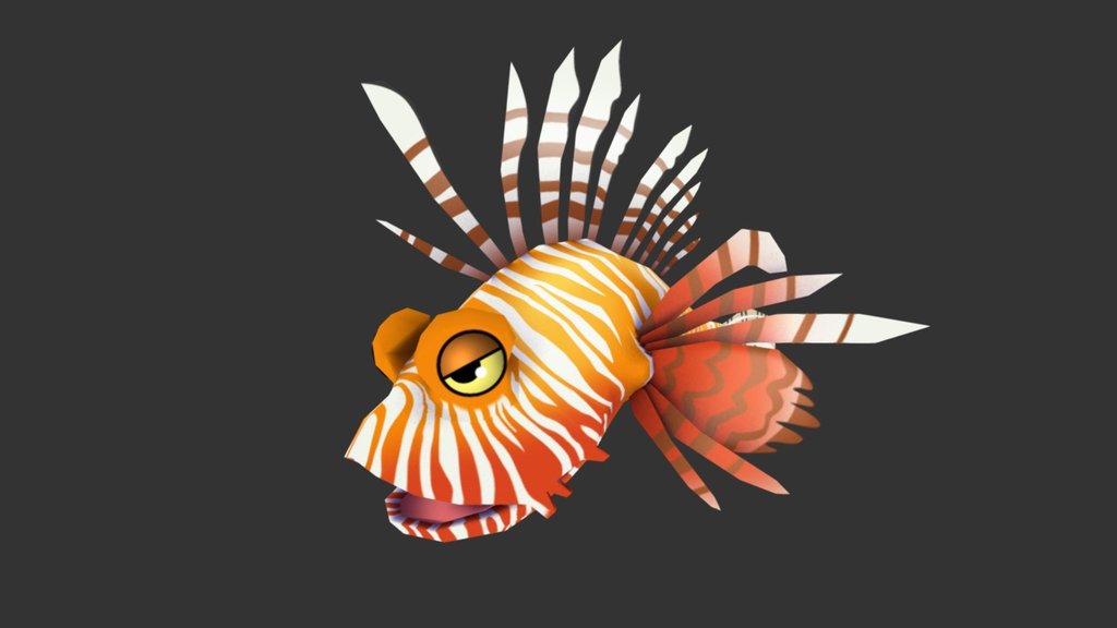 Lion fish are generally a nuisance. This guy is no exception 3d model