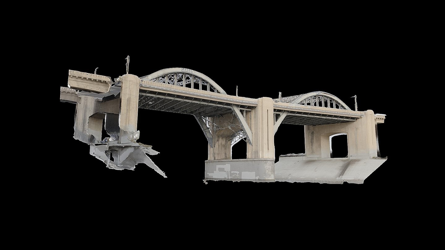 &ndash;Work in Progress&ndash;

See Arc/k Catalog Page - https://collections.arck-project.org/view/ARCK3D0000000274

Alt Title - 6th Street Wip V01

With the demolition of the Sixth Street Bridge (or Viaduct) in November of 2016, an iconic part of Los Angeles faded into history. The bridge has appeared in numerous films, television shows, music videos and video games since its opening in 1932. Hollywood films include Grease (1978), Repo Man (1984), Terminator 2 (1991), In Time (2011), and The Dark Knight Rises (2012) among others.

The digital preservation of the Sixth Street Bridge is a work in progress. Help us improve this model by donating images higher than 1920x1080 resolution at https://digital-content-donation.arck-project.org/ 3d model