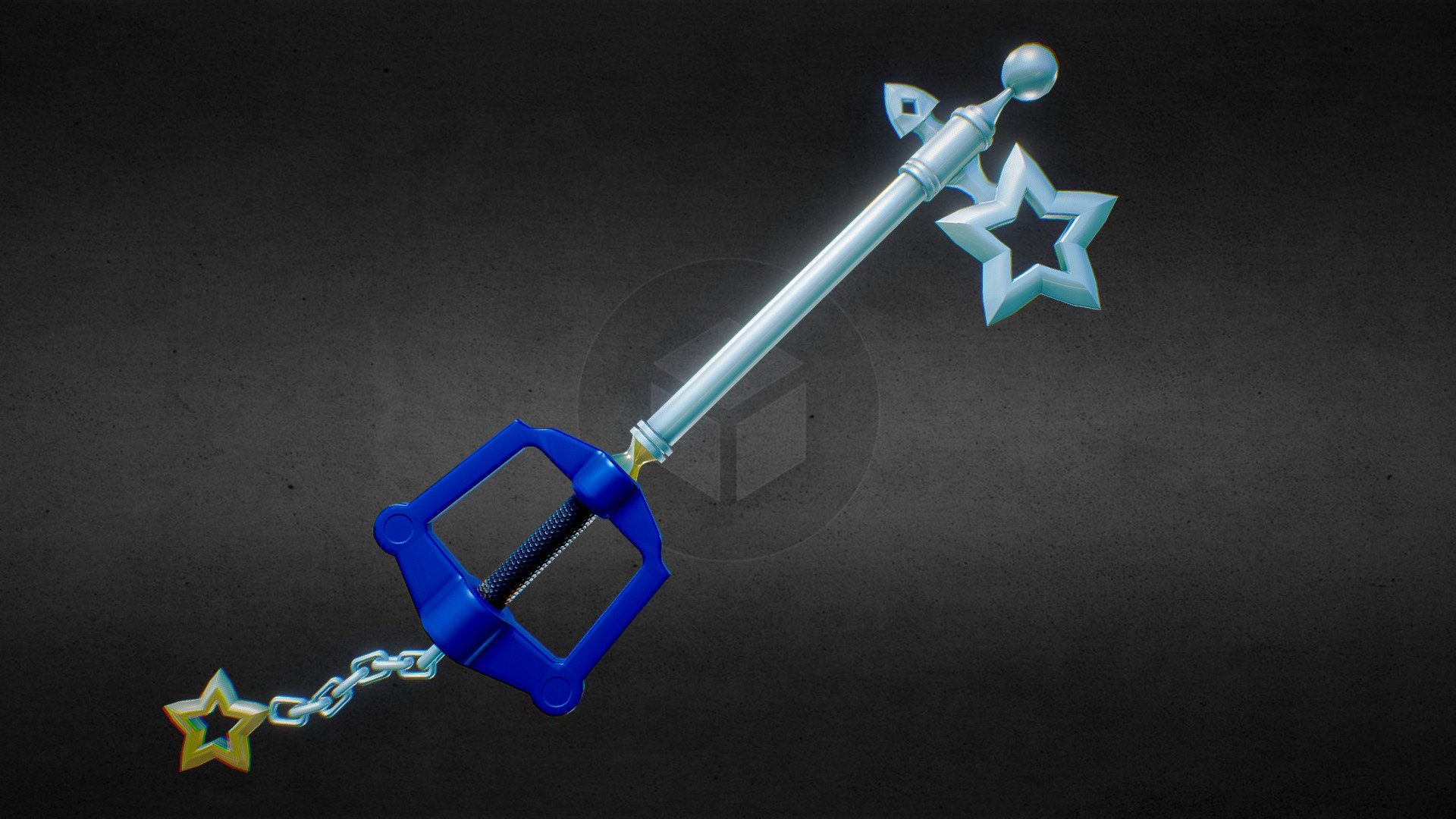 Fanart of the Starlight Keyblade from Kingdom Hearts Union χ [CROSS] - Starlight - Kingdom Hearts - 3D model by Anna K-ski (@anna-kski) 3d model