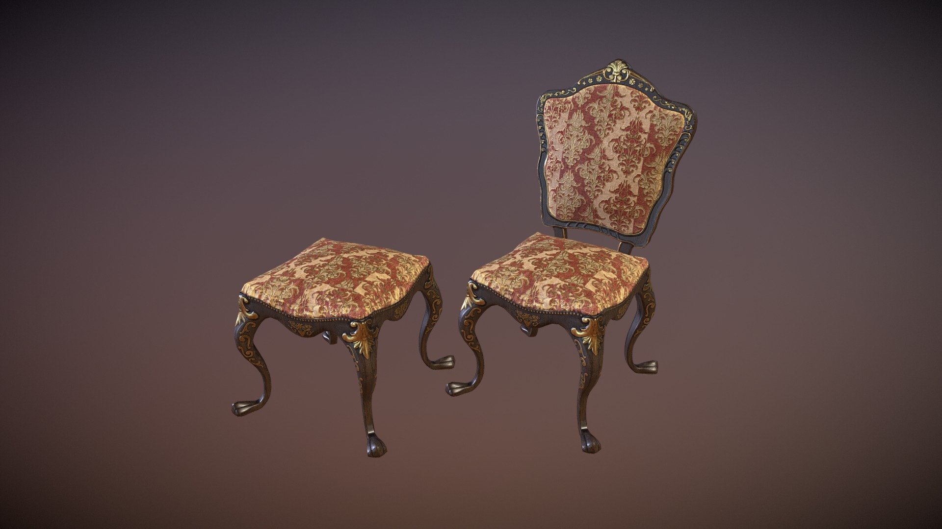 Some sort of a victorian dining chair I'm making for a bigger asset pack.
Still figuring out the worlflow for the ornaments

Modelled in blender, texturesd in Substance Painter 3d model