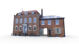 Old English Brick House london, brick, photorealistic, england, farm, realistic, old, english, townhouse, low-poly-model, game, 3d, texture, model, gameasset, house, city, building, village