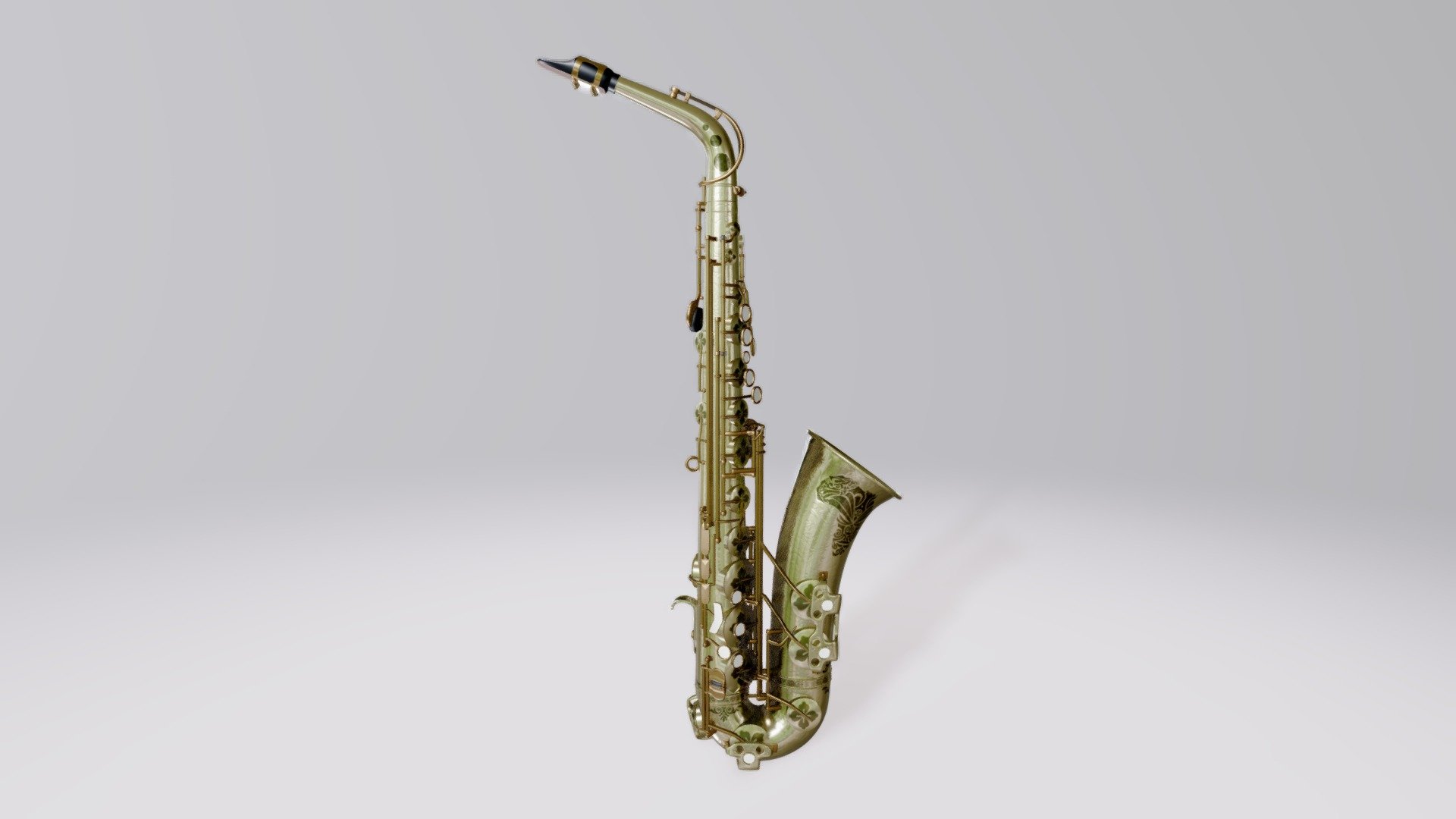 An alto saxophone of about 85% accuracy lol 3d model