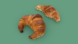 PACK — CROISSANTS france, food, 3d-scan, store, bakery, croissant, viennoiserie, photoscan, photogrammetry, scan, download