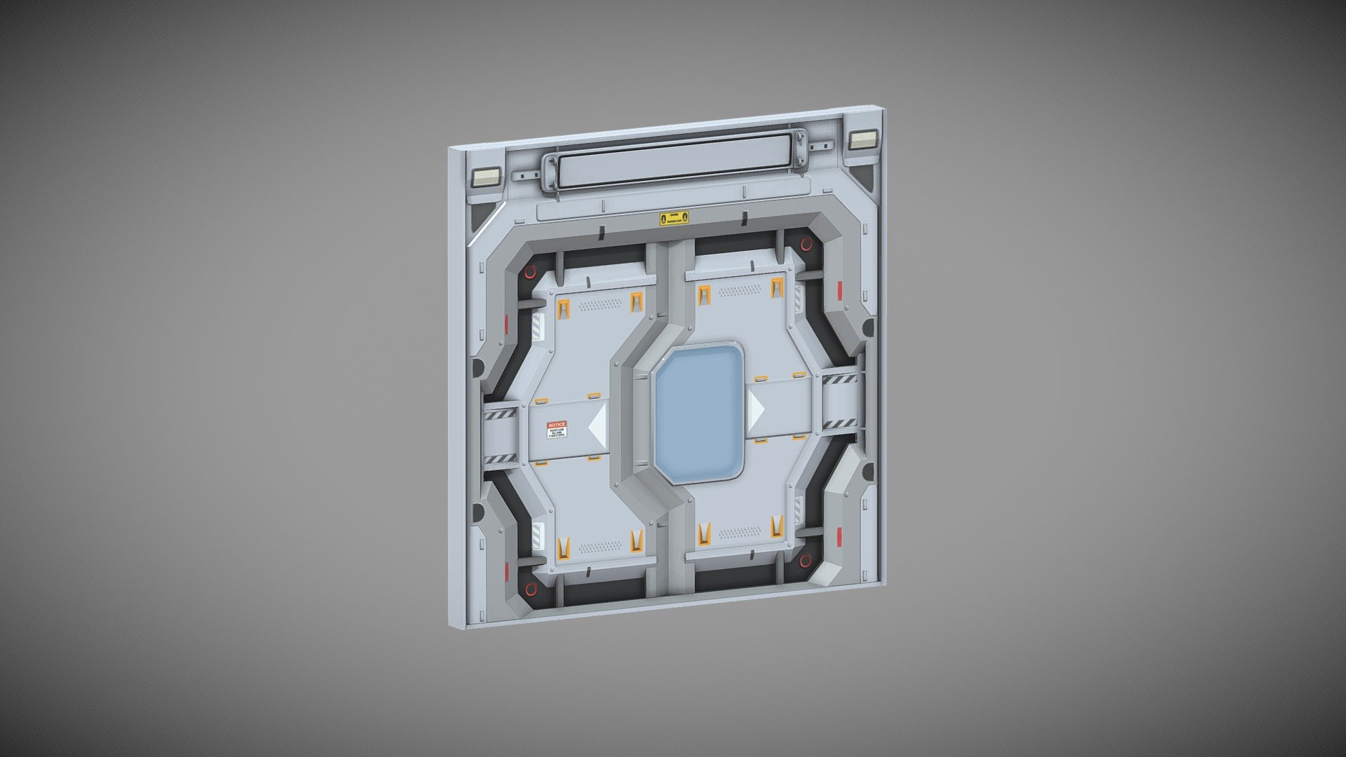 Sci-Fi Level Kit AAA: Door A
Textures: 2048x2048, diffuse, normal, specular.  

Part of the Sci-Fi Level Kit AAA. Available on Asset Store.

About Sci-Fi Level Kit AAA:

Complete kit of 43 interior items for sci-fi, lab or spaceship environment of AAA-quality. 

Gameready lowpolies baked with love from cinematic highpolies. Each model contain textures: 2048x2048, diffuse, normal, specular. Concept design by of the top AAA artists. Production cost over $10,000. Make your own level design on Unity competitive to Deus Ex: Human Revolution, Deus Ex: Mankind Divided, Syndicate 2012, Mass Effect and Star Citizen benchmarks! 

Preview for each of the items attached via Sketchfab (rotate, zoom, enjoy). 

（╹◡╹） - Sci-Fi Level Kit AAA: Door A - 3D model by blackcloudstudios 3d model