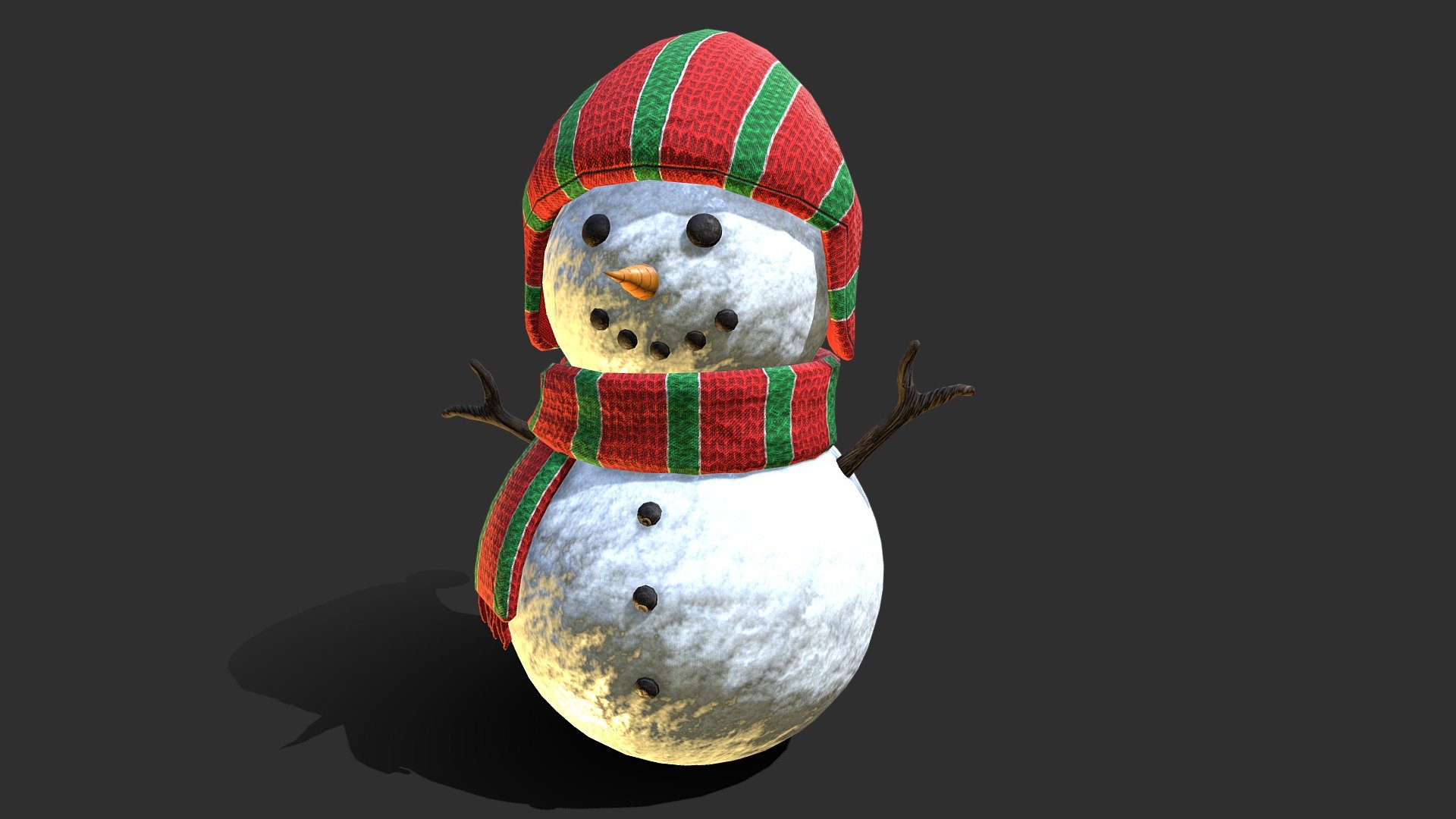 Client Project - Holiday - Snowman Deco - 3D model by TonyGalindo3d 3d model