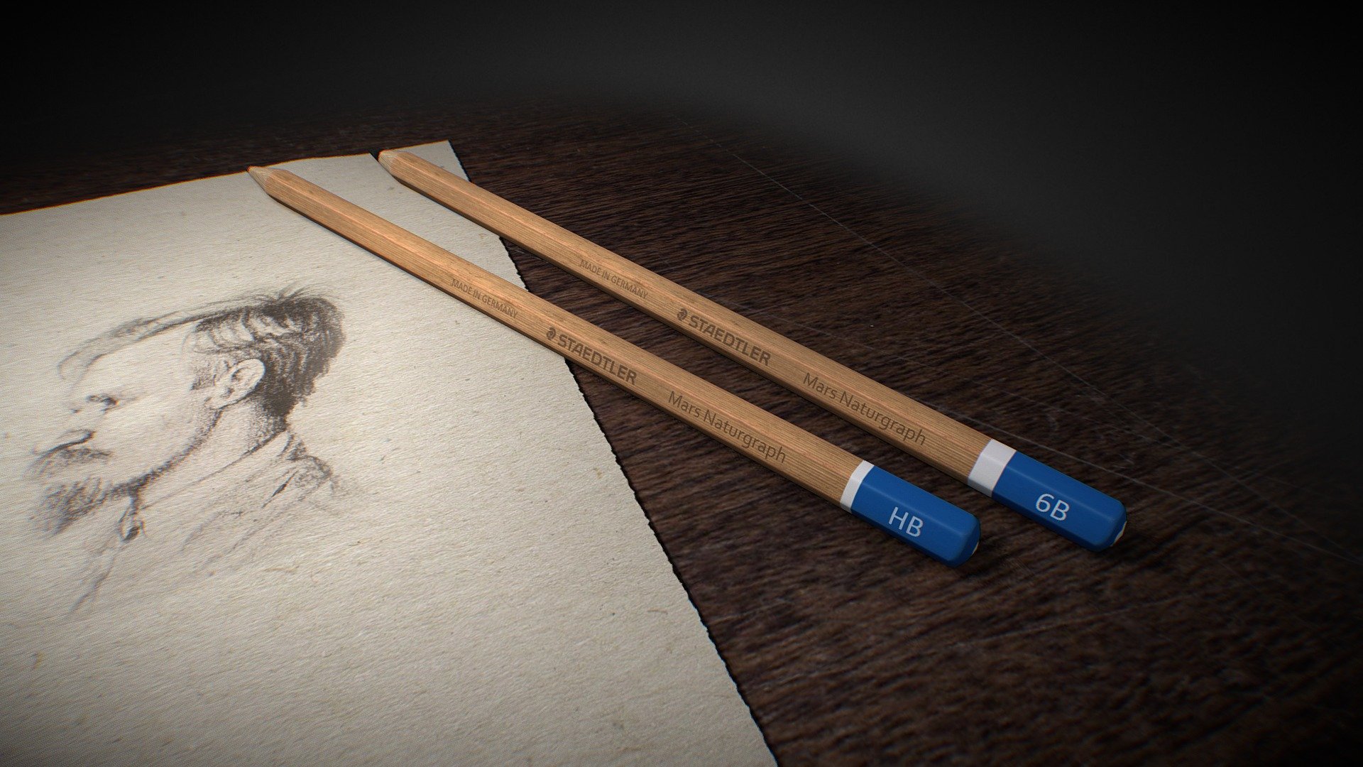 Proposal for a simpler, more natural looking Lumograph pencil, using less paint/lacquer and adding extra grade readability.Wood texture from: http://fav.me/d1kpyer - STAEDTLER proposal - 3D model by Zafio 3d model