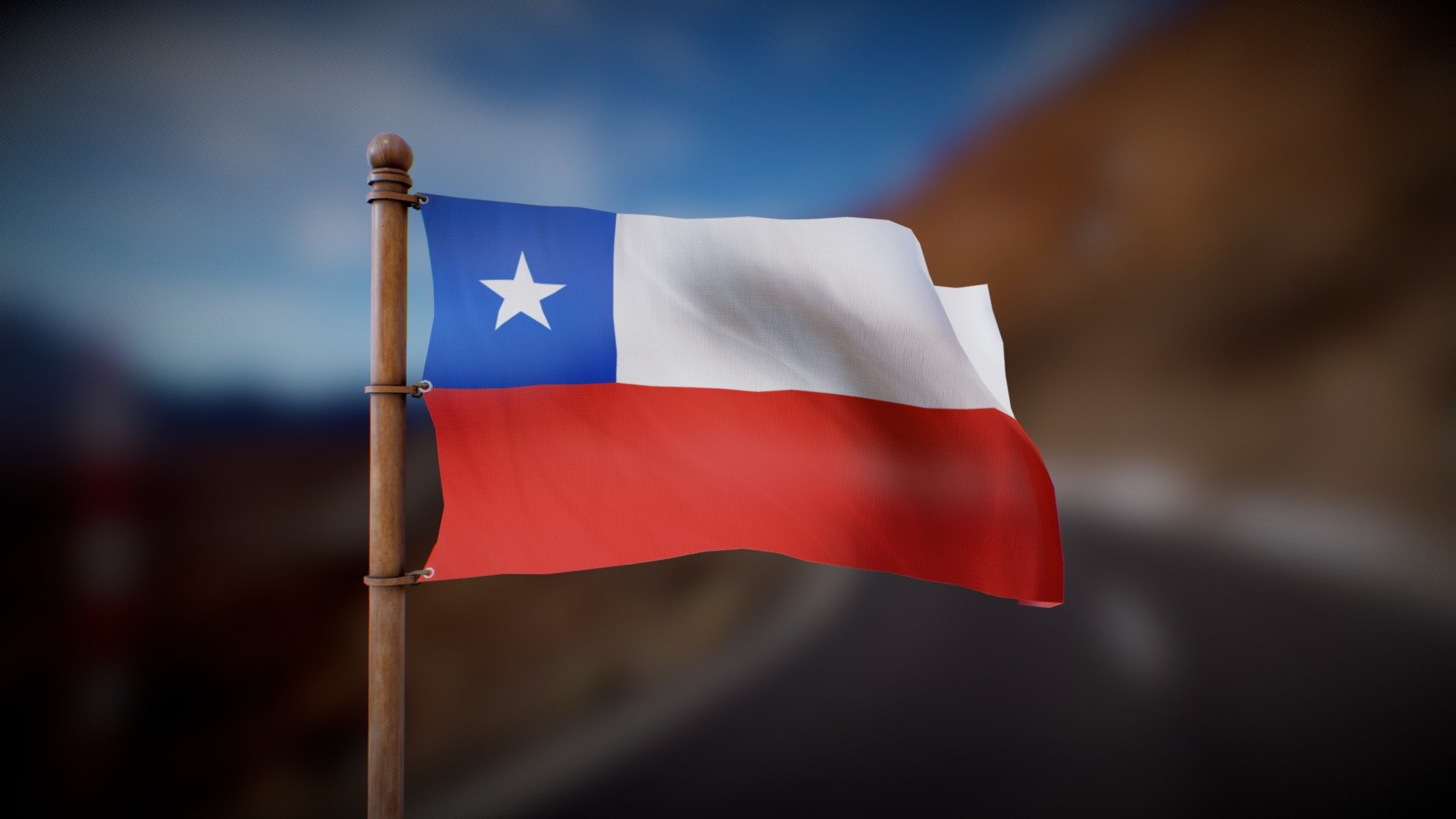 Flag waving in the wind in a looped animation

Joint Animation, perfect for any purpose
4K PBR textures

Feel free to DM me for anu question of custom requests :) - Flag of Chile - Wind Animated Loop - Buy Royalty Free 3D model by Deftroy 3d model