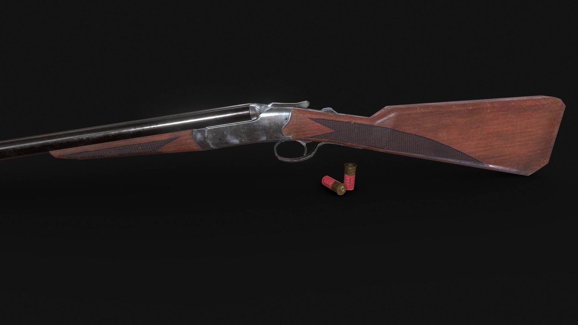 Low poly double barrel shotgun game asset.

Modeled in Maya, baked and textured in Substance Painter 3d model