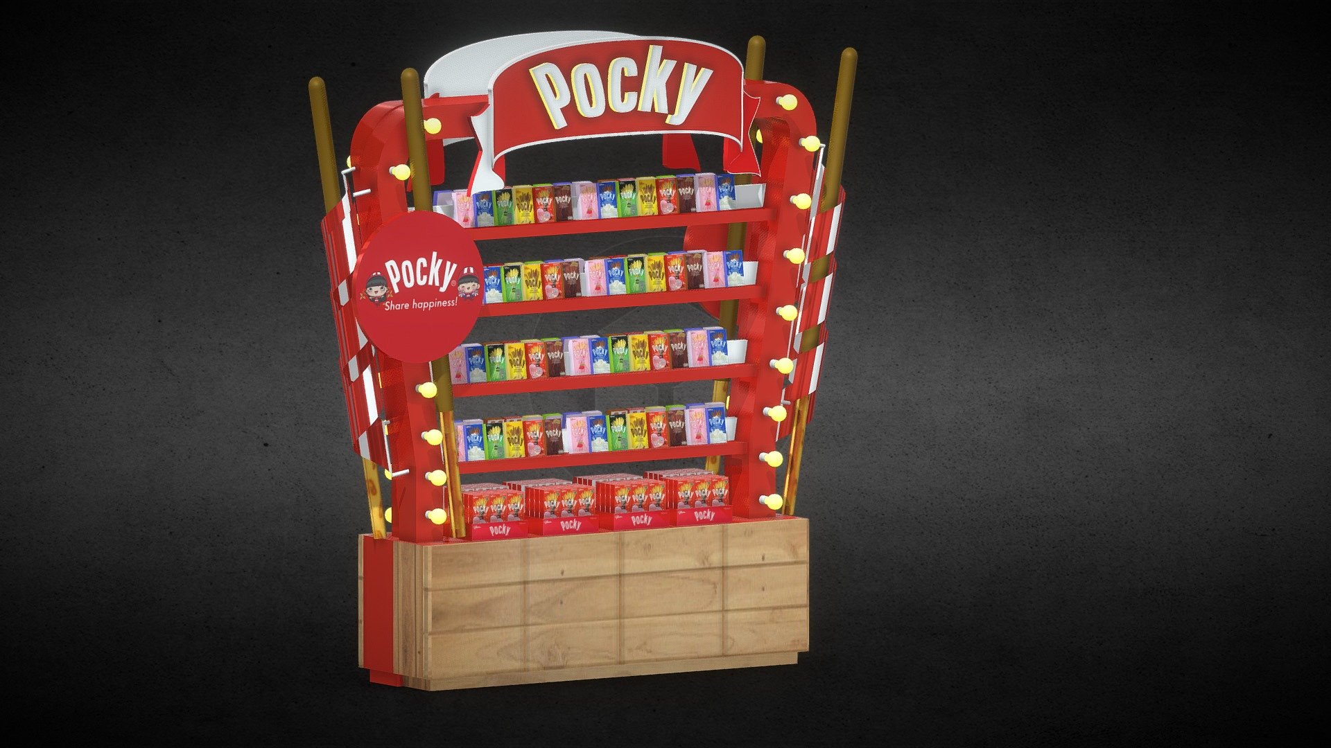 Showcase design for mall - candy showcase - Buy Royalty Free 3D model by 3DGrom (@dizartoren) 3d model