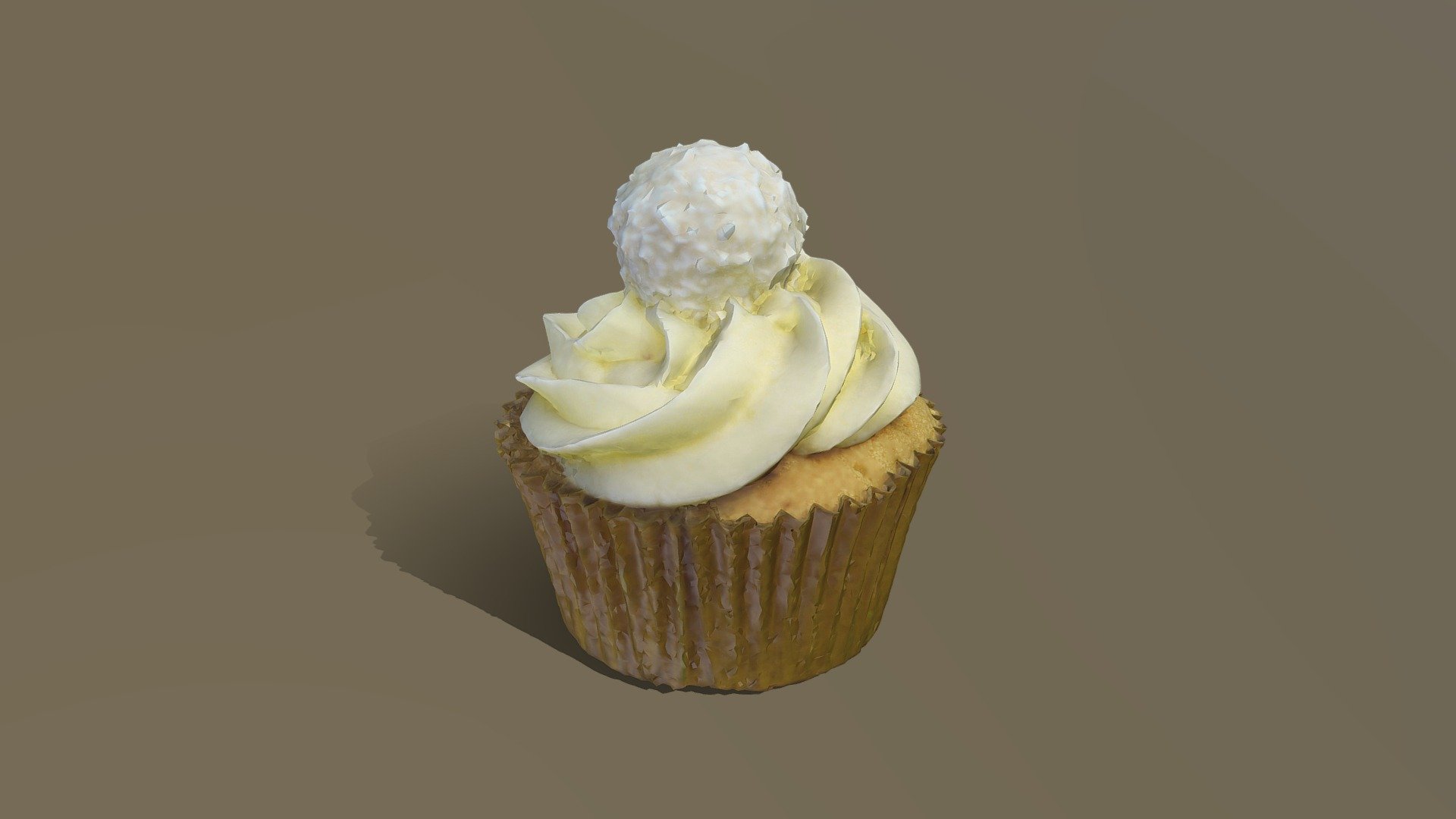 This Ferrero Raffaello Vanilla Cupcake model was created using photogrammetry which is made by CAKESBURG Premium Cake Shop in the UK. You can purchase real cake from this link: https://cakesburg.co.uk/products/cup-cakes-20x-1?_pos=1&amp;_sid=35555261d&amp;_ss=r

Textures 4096*4096px PBR photoscan-based materials Base Color, Normal Map, Roughness) - Ferrero Raffaello Cupcake - Buy Royalty Free 3D model by Cakesburg Premium 3D Cake Shop (@Viscom_Cakesburg) 3d model