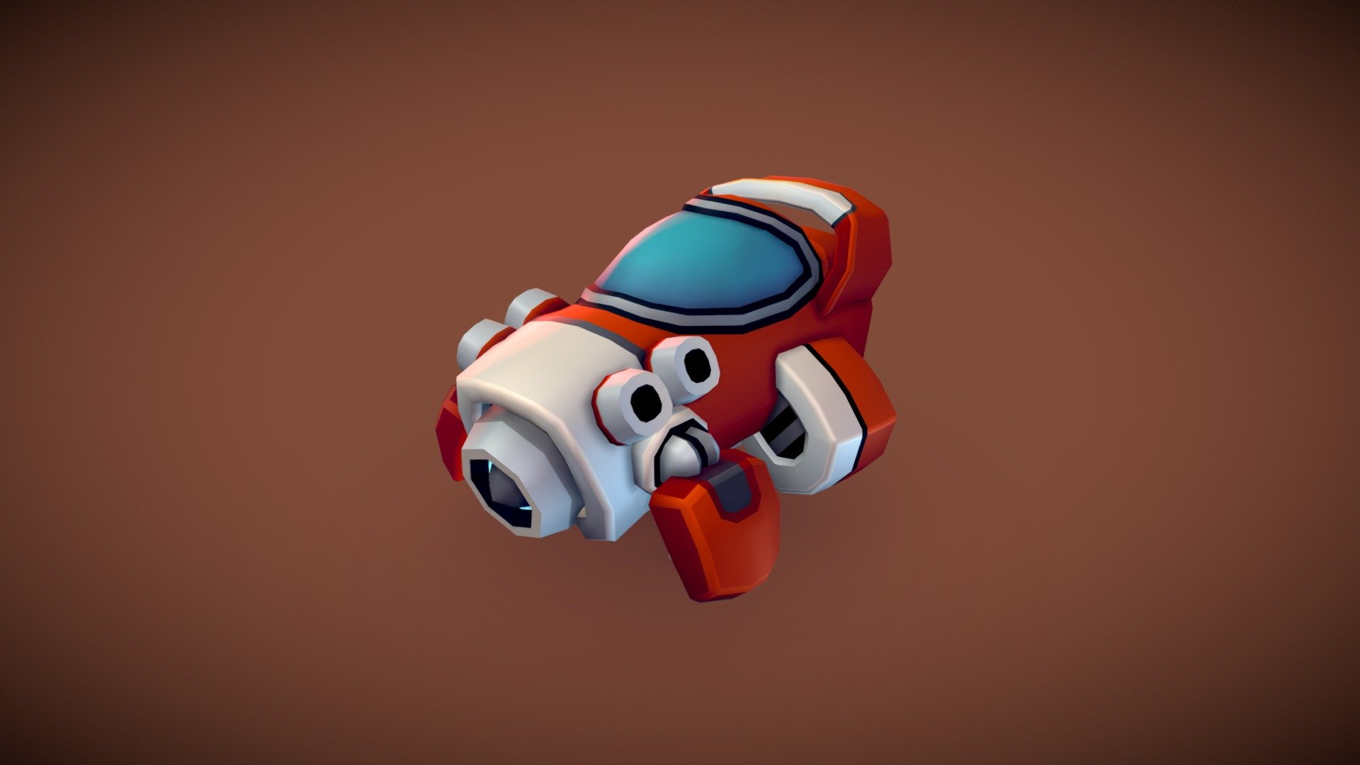 Hero space ship iteration for Tomb Star - Spaceship Sniper - Tomb Star - 3D model by BitGem 3d model