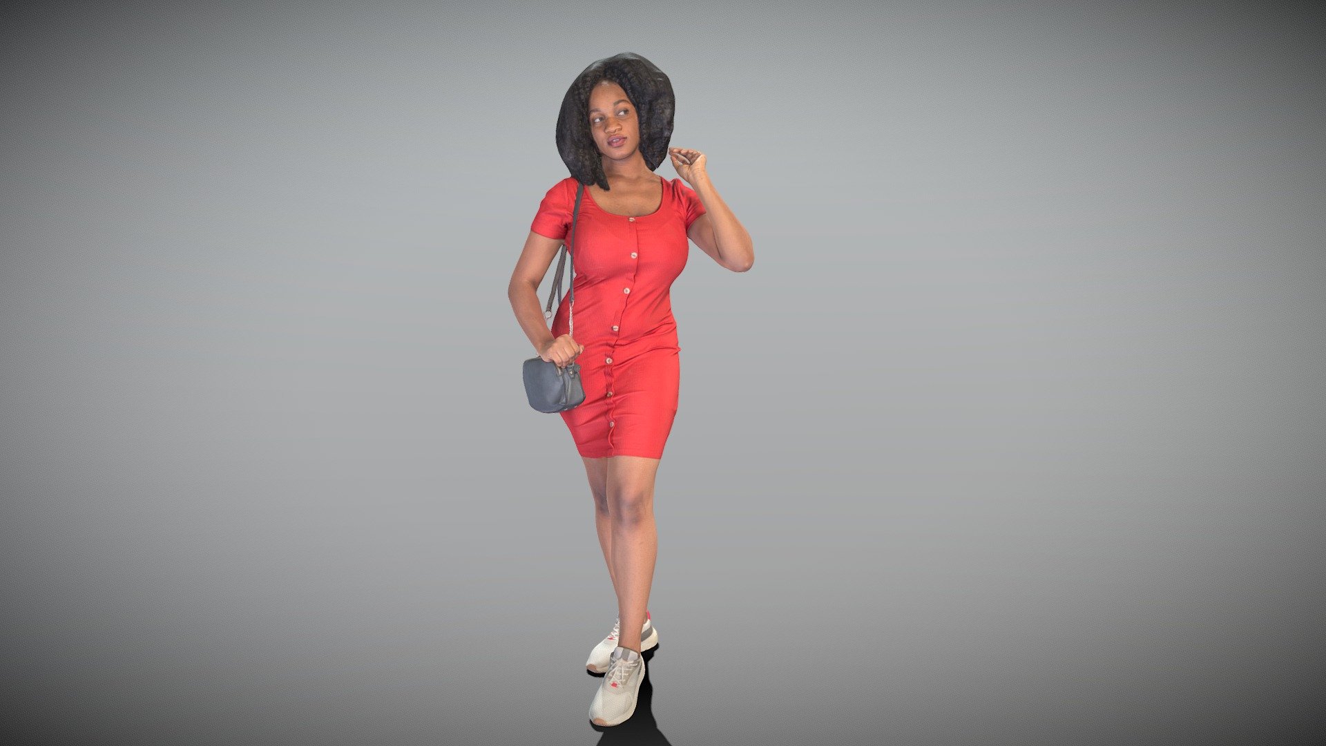 This is a true human size and detailed model of a beautiful young woman of Caucasian appearance dressed in casual style. The model is captured in casual pose to be perfectly matching for various architectural, product visualization as a background character within urban installations, city designs, outdoor design presentations, VR/AR content, etc.

Technical specifications:


digital double 3d scan model
150k &amp; 30k triangles | double triangulated
high-poly model (.ztl tool with 5 subdivisions) clean and retopologized automatically via ZRemesher
sufficiently clean
PBR textures 8K resolution: Diffuse, Normal, Specular maps
non-overlapping UV map
no extra plugins are required for this model

Download package includes a Cinema 4D project file with Redshift shader, OBJ, FBX, STL files, which are applicable for 3ds Max, Maya, Unreal Engine, Unity, Blender, etc. All the textures you will find in the “Tex” folder, included into the main archive.

3D EVERYTHING

Stand with Ukraine! - Pretty woman in summer dress 361 - Buy Royalty Free 3D model by deep3dstudio 3d model