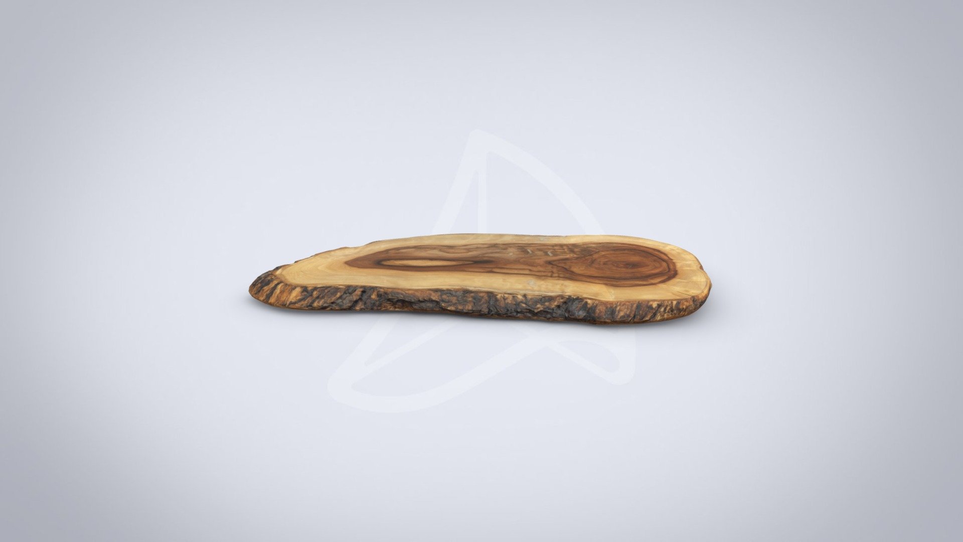 Thin wooden board scanned using photogrammetry with 4K textures 3d model