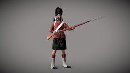 Riffleman of the 42nd (Royal Highland) Regiment soldier, scottish, rifleman, crimean, weapon, war, history