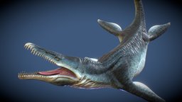 Kronosaurus marine, lizard, predator, giant, artist, jurassic, large, carnivorous, mesozoi, 3d, model, creature, monster, dinosaur