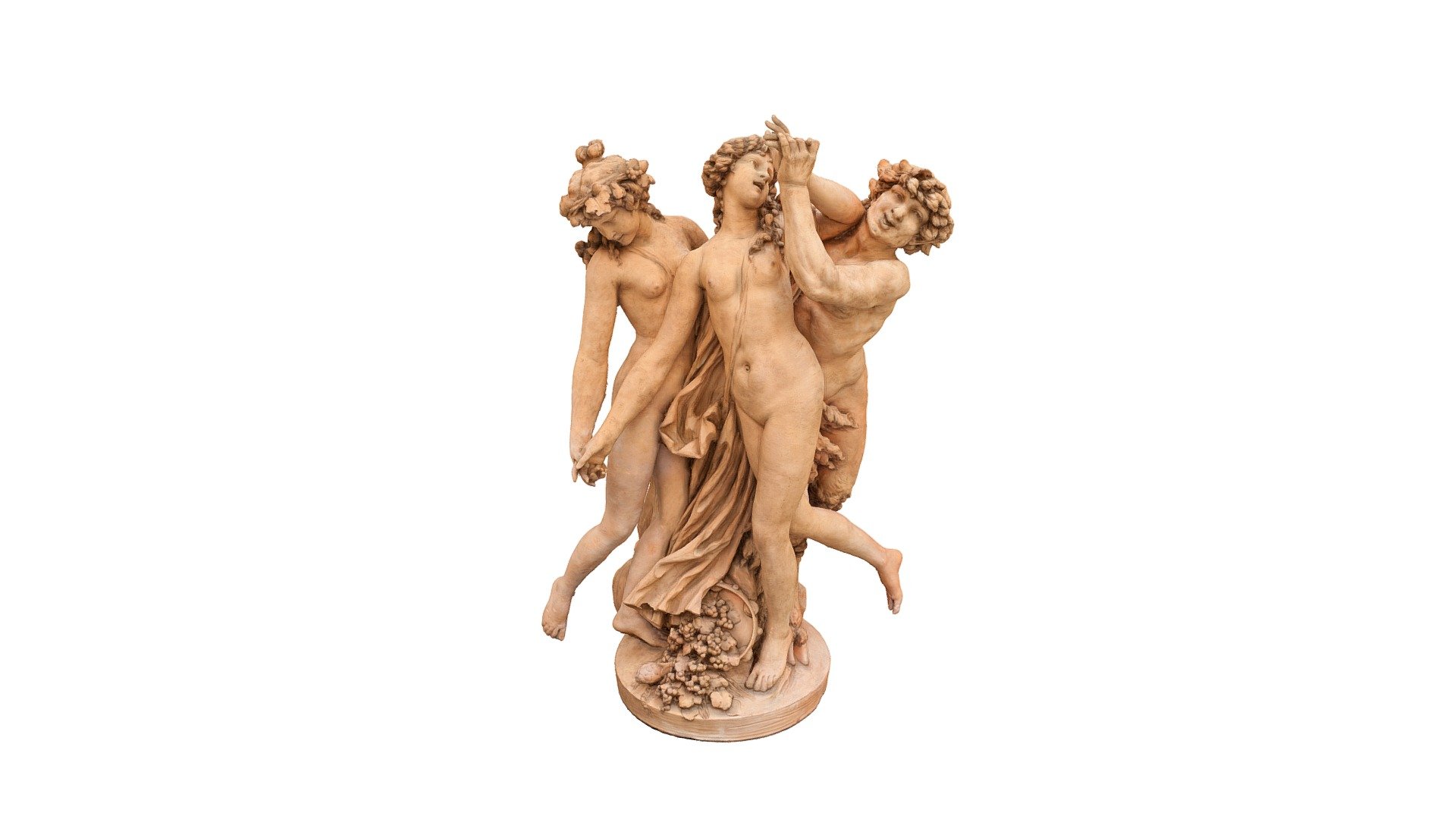 Clodion - Satyr and Two Nymphs - 3D model by Media Center for Art History (@mediacenterforarthistory) 3d model