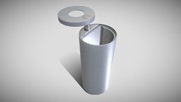 Animated Trash Can (Low-Poly Version-1) dump, exterior, recycling, trash, can, garbage, waste, trashcan, outdoor, metal, bin, rubbish, litter, game-ready, prob, trash-can, vis-all-3d, 3dhaupt, software-service-john-gmbh, abfalleimer, pbr, animated, street, blender-28
