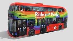 Wrightbus Borismaster bus Ride Pride livery