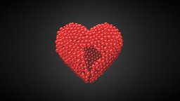 Beating Heart shape symbol, heart, shape, valentine, love, wedding, romance, romantic, shining, art, animation