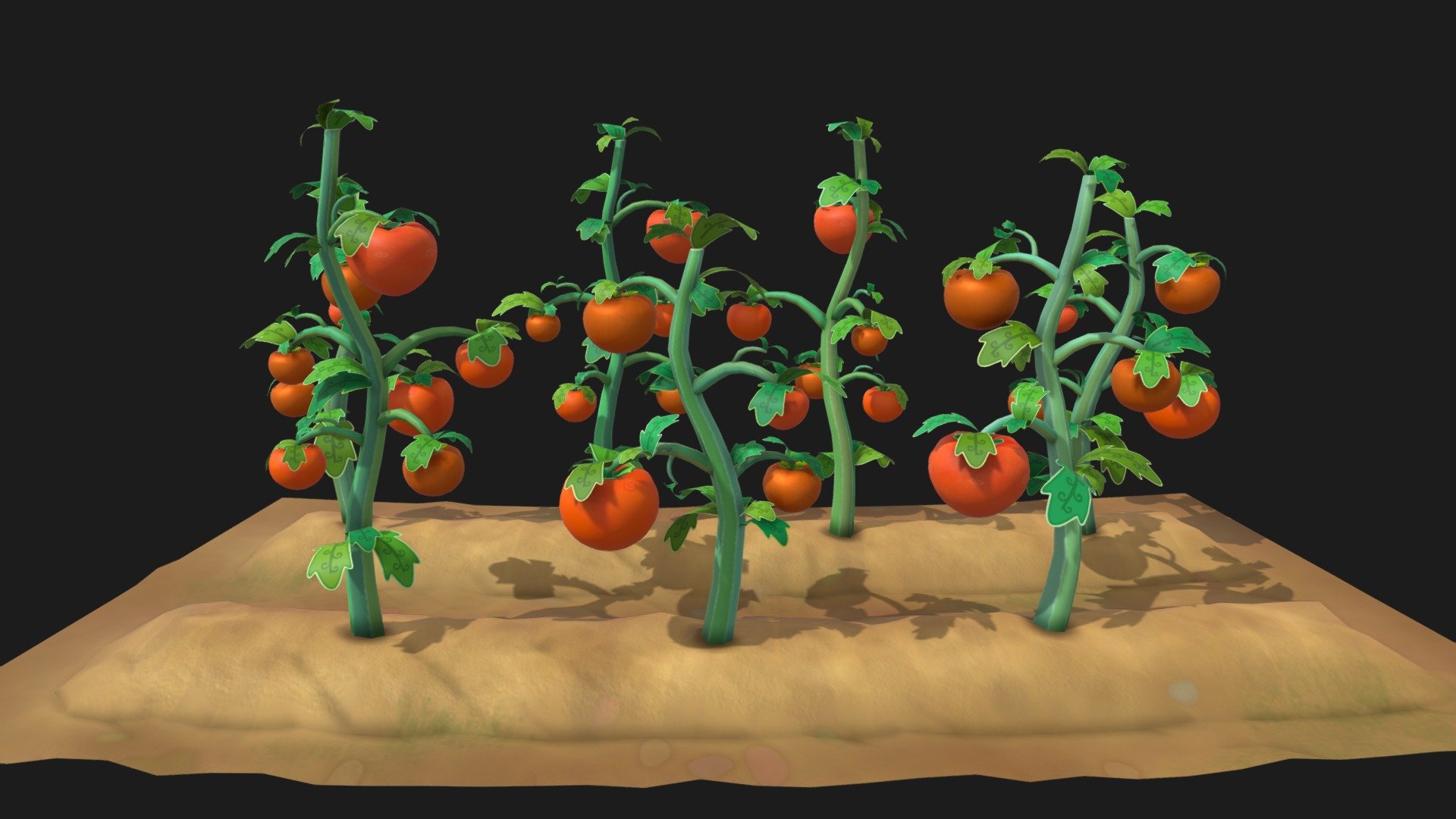 tomato farm - Buy Royalty Free 3D model by ostrich (@gohean33) 3d model