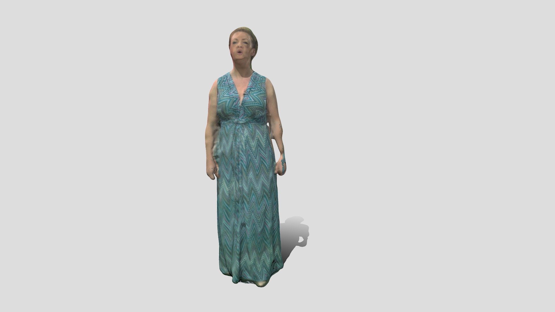 This is a test model for a volumetric video of an operatic performance 3d model