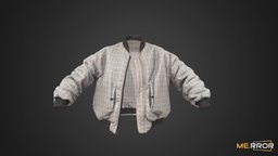 [Game-Ready] Brown Check Jacket style, fashion, jacket, stylish, ar, 3dscanning, fabric, casual, beige, photogrammetry, 3dscan, casual-fashion, noai, fahsion-scan, fashionscan, checkered-jacket