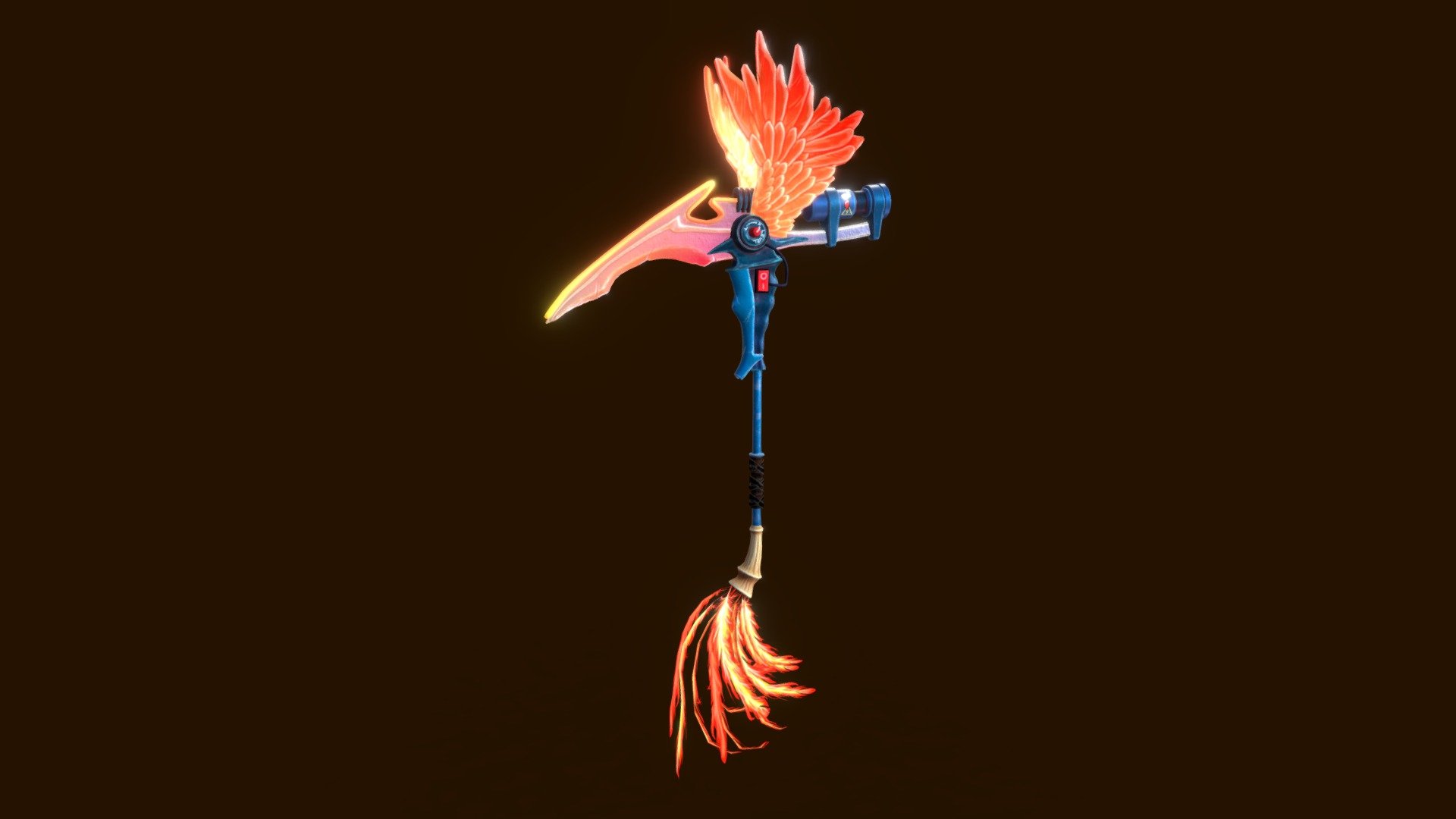 This is my first model on sketchfab and my first stylized 3d model, let me know if you like it!
https://www.artstation.com/artwork/Z51Gax - Phoenix Induction Scythe - 3D model by florianferrere 3d model