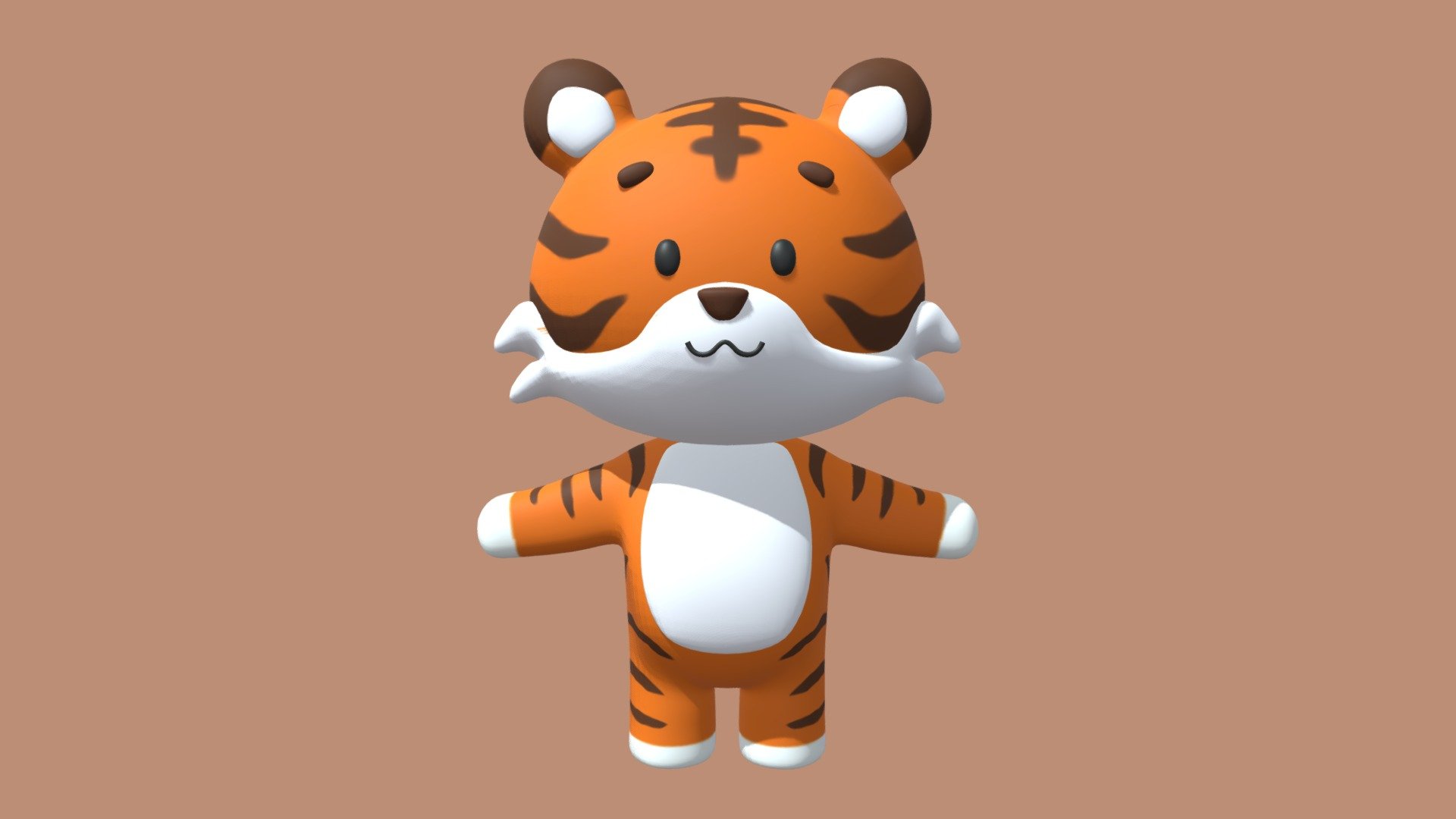 Tiger Character - Download Free 3D model by Qiara M (@Qikiee) 3d model
