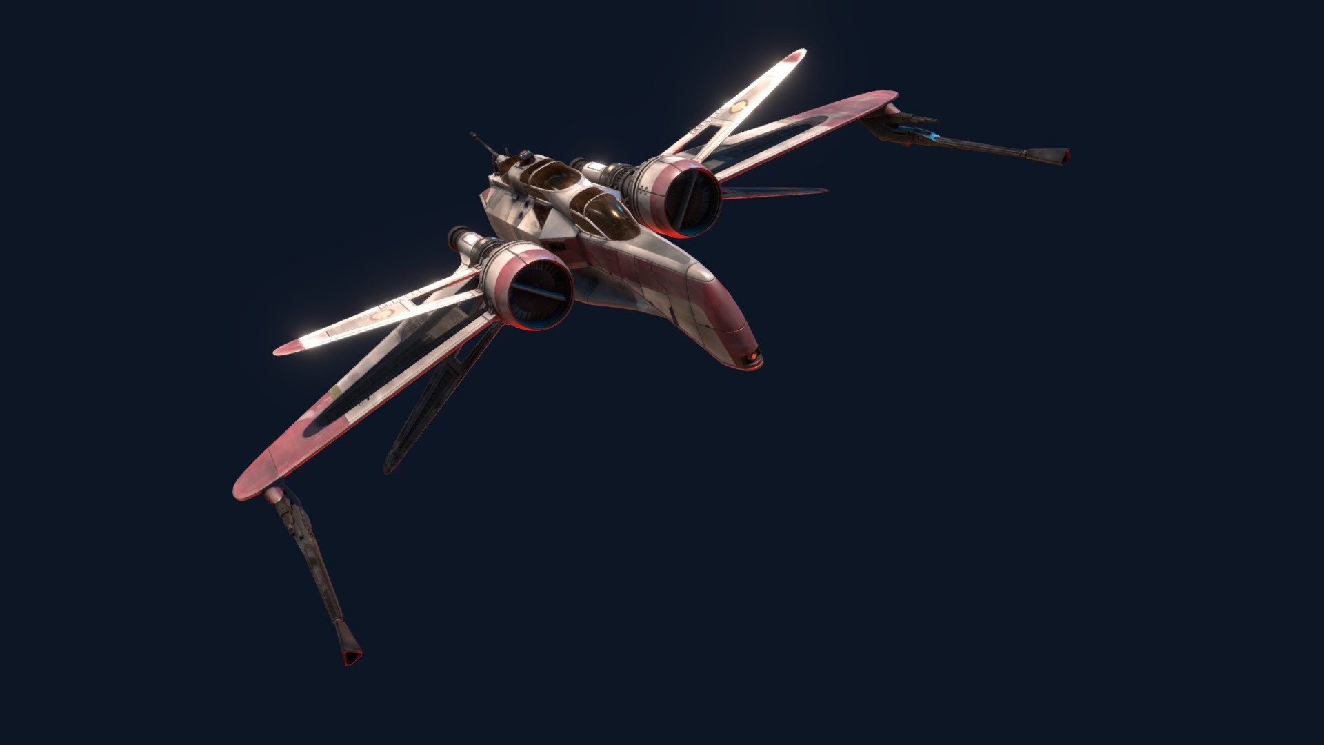 Model comes in 3 versions :




FBX without skeleton

FBX with skeleton &amp; a flying anim sample


AKT (akeytsu file with the rig, skin &amp; anim sample)




handpaint PBR texture set (TGA, 4K, uncompressed) of the Obi-wan &amp; Anakin's fleet we've seen in EP3



Notes are included in order to understand how these files works. Since it's a FBX, you can import it on any supporting engine. Normal maps are Y- (perfect for 3dsMax/UE4 but will work on any other engine, just flip the green channel) and uses MIKK tangent space 

While you can decide to redo the whole rig on maya/max/blender, I encourage you to try using akeytsu, you won't regret it =)

Des Bisous ! ♥

NB : Since I am an artist, this model is NOT a ripped asset of any kind (as anything I do)
I've made it myself for my own project, which means 2 things :




these assets have to be used under the Editorial License ONLY

these are my own artistic vision of it, so details may differ

Animations done by Thomas Chaumel - ARC-170 Starfighter - Buy Royalty Free 3D model by Etienne Beschet (@etienne.beschet) 3d model